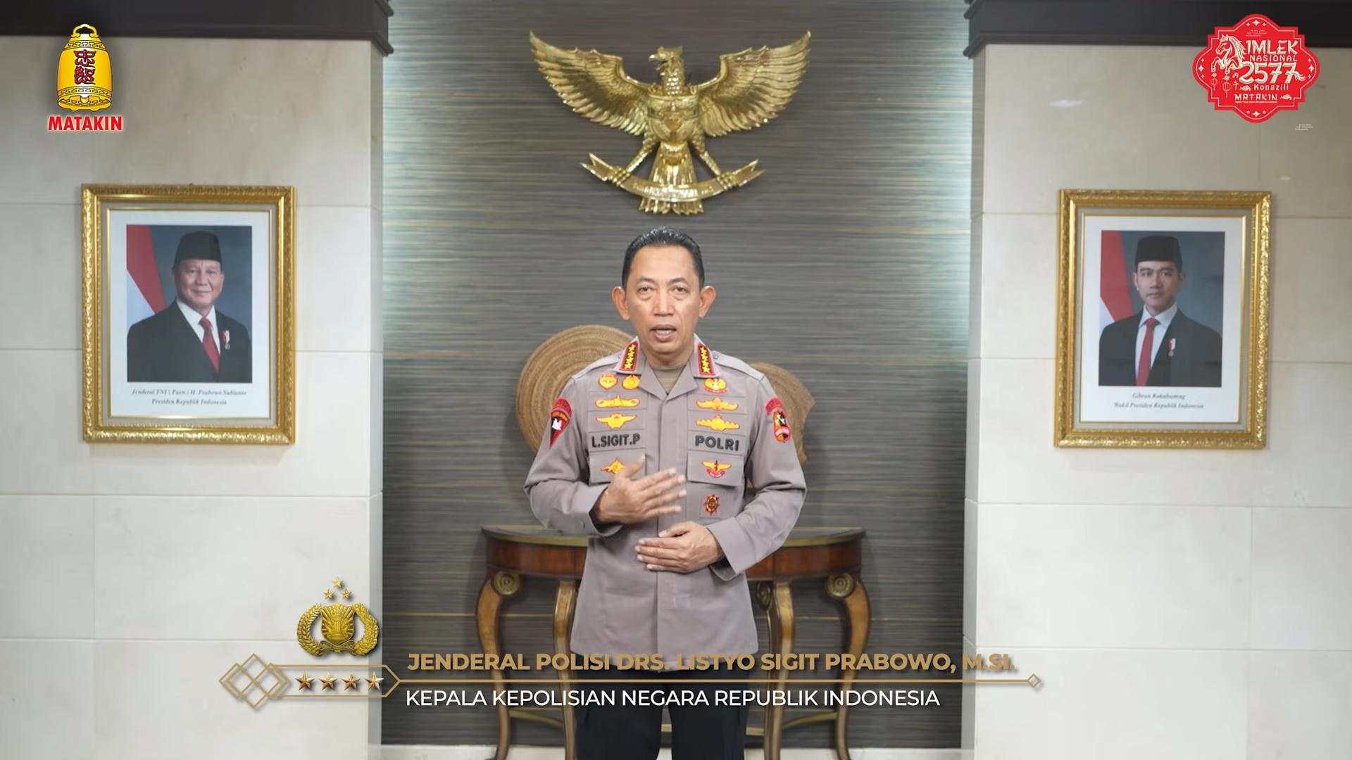 Pesan Persatuan dan Keadilan, Kapolri Ucapkan Selamat Tahun Baru Imlek 2577 Kongzili