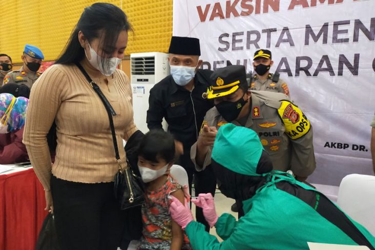 vaksinasi anak 611 tahun di kabupaten bogor ditaget selesai 2 pekan plv