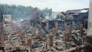 15 Unit Rumah Warga Di Langkat Hangus Terbakar