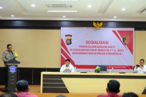 Dukung Pelaksanaan Tugas, Bareskrim Polri Gelar Sosialisasi dan Supervisi Pengelolaan Barang Bukti di Polda Gorontalo