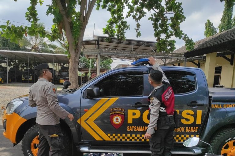 Subsubsatgas Logistik Polres Lombok Barat Siapkan Kendaraan Patroli