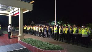 Puluhan Personel Polres Prabumulih Diterjunkan Jaga TPS 18 Wonosari PSU