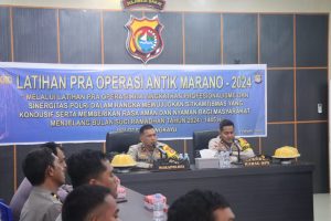 Polres Pasangkayu Gelar Latihan Pra Operasi Antik Marano 2024, Kapolres : Meminta Anggotanya Laksanakan Tugas Dengan Maksimal