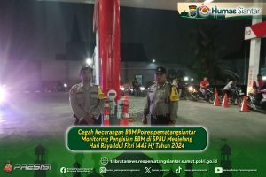Cegah Kecurangan BBM Polres pematangsiantar Monitoring Pengisian BBM di SPBU Menjelang Hari Raya Idul Fitri 1445 H/ Tahun 2024