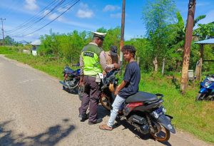 Ciptakan Kamseltibcarlantas, Unit Turjawali Sat Lantas Polres Kepulauan Tanimbar rutin gelar Patroli dan Gatur Lalin