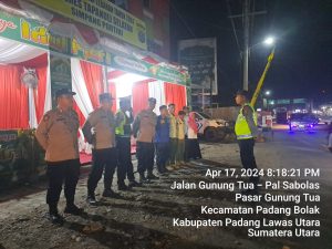 Apel Malam Personil Pos Pam Simpang Portibi dalam Rangka Operasi Kepolisian Terpusat "Ketupat Toba - 2024" Berjalan Lancar
