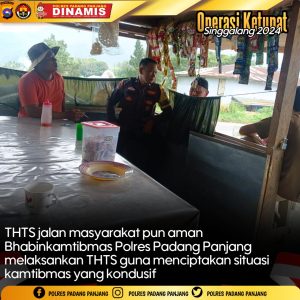 THTS jalan masyarakat pun aman  Bhabinkamtibmas Polres Padang Panjang melaksankan THTS guna menciptakan situasi kamtibmas yang kondusif