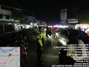 Sat Lantas Polres Tanjung Balai Pengaman Pengaturan Arus Lalulintas Dalam Kegiatan FESyar