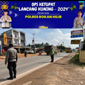 KRYD Pasca Ops Ketupat LK 2024, Polres Rohil Gatur Lalin Arus Balik di Balam KM 8
