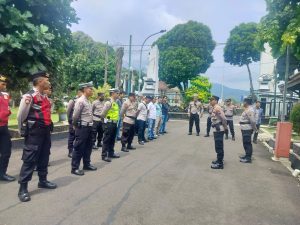 Antisipasi Gangguan Stabilitas Kamtibmas Polres Banjarnegara Lakukan Pengamanan Pertemuan Kades Terpilih Bersama PJ Bupati