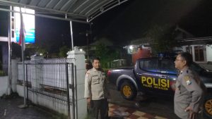 Ka Spkt Polsek Jatikalen melaksanakan patroli obvit perbangkan ATM BRI