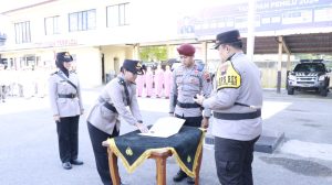 Upacara Serah Terima Jabatan Kabag SDM Polres Rembang, Kompol Tyas Geser Ke Polresta Pati di Gantikan AKP Endah 