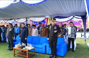 Jalin Sinergitas, Kapolres Belitung Hadiri Upacara Peringatan HUT Ke 78 TNI AU Di Lanud H.AS Hananjoeddin