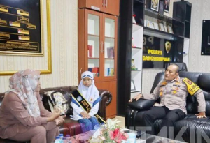 Kapolres Padangsidimpuan Beri Semangat Naura dan Ridho untuk Berlaga di FTBI Nasional