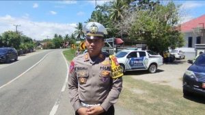 Satlantas Polres Pasangkayu Kawal Pawai Napak Tilas Hari Jadi ke-21 Kabupaten Pasangkayu
