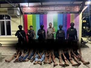 Tim Patroli Perintis Presisi Polres Singkawang Amankan Remaja yang diduga Terlibat Tauran