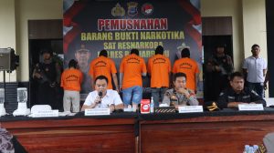 Polres Banjarbaru Musnahkan 1.718,55 Gram Sabu Hasil Pengungkapan Beberapa Bulan Terakhir