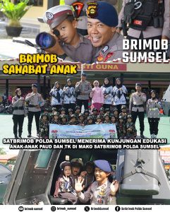 BRIMOB Sahabat Anak: Satbrimob Polda Sumsel Menerima Kunjungan Edukasi Anak-anak PAUD dan TK di Mako Satbrimob