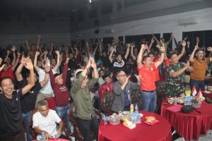 Polres Bengkalis Menggelar Acara Nonton Bareng Bersama TNI, Forkopimda, Wartawan, Mahasiswa, dan Masyarakat