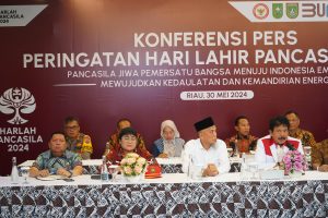 Kabid Humas Polda Riau Hadiri Konferensi Pers Badan Pembinaan Ideologi Pancasila (BPIP) Di Dumai
