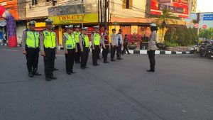 Amankan Car Free Day, Satlantas Polres Kediri Kota Bersinergi dengan Dishub dan Satpol PP