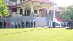 Wakili Kapolres Rembang, Kabag Ren Hadiri Upacara Peringatan Hardiknas di Kantor Bupati Rembang