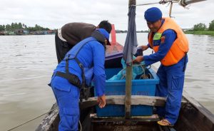 Patroli Perairan Sat Pol Airud Kejar Kapal Yang Memasuki Perairan Tanjung Balai dan Lakukan Pemeriksan