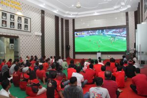 Polres Kediri Kota Nobar Timnas Indonesia U-23 Vs Uzbekistan U-23 Bareng Forkopimda dan Masyarakat