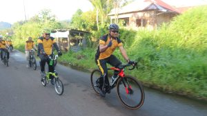 Kapolres Pagaralam memimpin Olahraga bersama bersepeda mengelilingi kota Pagaralam