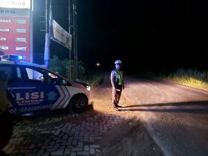 Patroli Cahaya Biru Polres Simalungun Berhasil Jaga Ketertiban Lalu Lintas Malam Hari