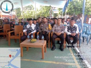 Jalin komunikasi dan monitoring Kamtibmas Personil Polsek pemulutan hadiri halal bihalal SMK Nurul Huda