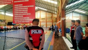 Cegah Gangguan Kamtibmas, Polres Banjarnegara Lakukan Pengamanan Kejurprov Bola Voly U-17