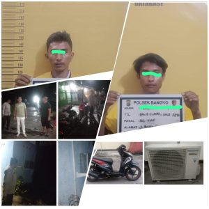 Unit Reskrim Polsek Bangko Sikat Dua Pelaku Pencurian Mesin Outdoor AC di Rohil: RZ dan RA Ditangkap Tanpa Waktu Lama