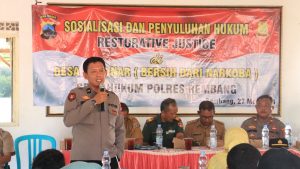 Kasi Hukum Polres Rembang Memberikan Penyuluhan tentang Penerapan RESTORATIVE JUSTICE kepada Masyarakat Desa Dresi Kulon