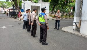 Polsek Medan Baru Pengamanan Rapat Paripurna DPRD Sumut Masa Persidangan lll Tahun Sidang V 2023-2024