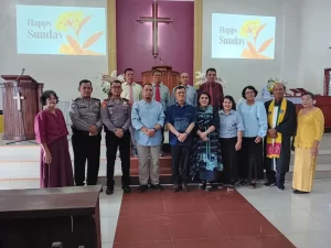 Kapolrestabes Medan Kunjungi Gereja GBKP di Sunggal, Perkuat Hubungan Harmonis dengan Jemaat