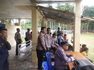 Memasuki Perempat Final Pertandingan Bola Kaki, Polres Kepulauan Talaud Perketat Pengamanan