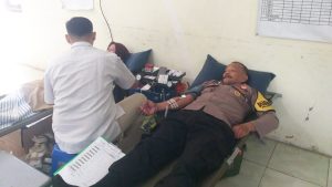 Personel Polsek Pengadegan Ikuti Donor Darah
