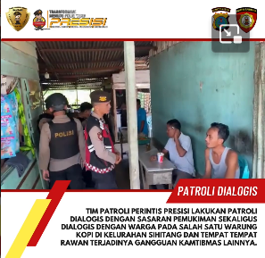 TIM PATROLI PERINTIS PRESISI Patroli Dialogis, Tingkatkan Keamanan dan Jalin Silaturahmi dengan Warga