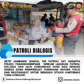 Sat Samapta Polres Padangsidimpuan Gencar Patroli Dialogis, Jalin Komunikasi Perkuat Hubungan dengan Masyarakat