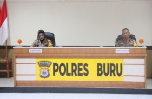 Anev Bulanan Polres Buru, Kapolres : lakukan perubahan dan inovasi untuk tingkatkan Public Trust terhadap institusi