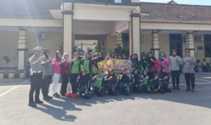 Satlantas Polres Kediri Kota Terima Kunjungan Siswa-siswi SDN Tamanan
