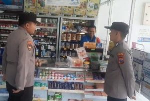 Polsek Gampengrejo Rutin Patroli Sambang Obyek Vital di Minimarket