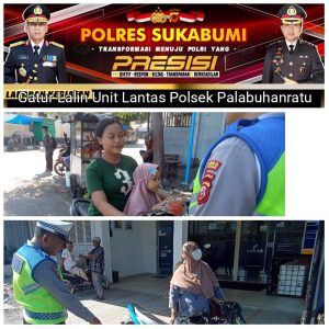 Unit Lantas Polsek Parungkuda Polres Sukabumi Laksanakan Pengaturan Lalu lintas