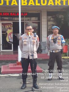 Kapolsek Pimpin Apel Pagi, dan Kesiapan Personil Polsek Balaraja Polresrta Tangerang.