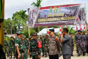 Wakapolres Singkawang Hadiri Upacara Pembukaan TNI Manunggal Membangun Desa (TMMD) Reguler Ke-120 Kodim 1202/Skw Ta.2024