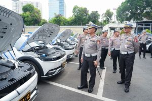 Cek Kesiapan Kendaraan KTT WWF ke-10, Kakorlantas Siapkan Kendaraan Listrik Untuk Pengawalan VVIP