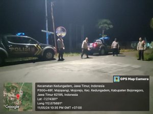 Polsek Kedungadem Polres Bojonegoro Melaksanakan Patroli bersinggungan dengan Polsek Kepohbaru