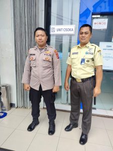 Personil Sat Pamobvit Polresta Tangerang melaksanakan kegiatan Patroli ke Bank BRI unit Cisoka