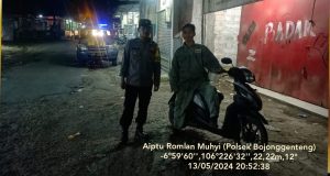 Kegiatan Patroli Biru di Wilayah Hukum Polsek Bojonggenteng Polres Sukabumi Berjalan Lancar